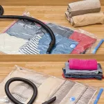 Sac pentru vidat haine, inchidere glisor, reutilizabil, dimensiune 80 x 120 cm