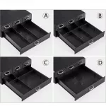 Organizator capsule cafea, 4 sertare depozitare, 2 nivele, negru