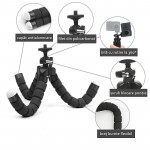 Mini trepied flexibil pentru telefonul mobil, reglabil, portabil, 3 brate fixare, dimensiune compacta