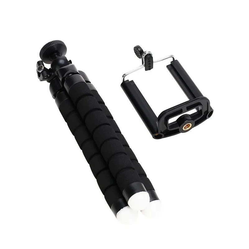 Mini trepied flexibil pentru telefonul mobil, reglabil, portabil, 3 brate fixare, dimensiune compacta