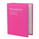 Album foto conception tip carte, format 10x15, 100 fotografii, buzunare slip-in, coperti piele ecologica culoare roz
