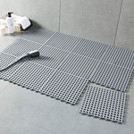 10 bucati covor antiderapant baie cu drenaj, tip puzzle, 30x30 cm
