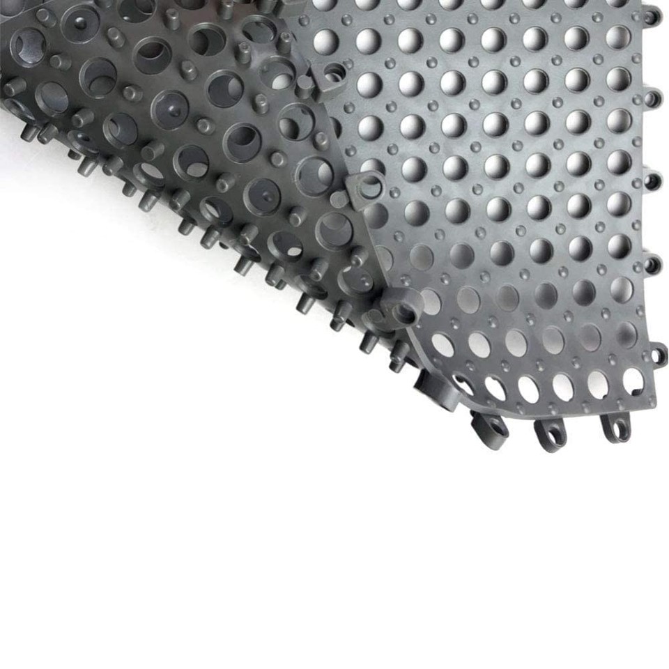 10 bucati covor antiderapant baie cu drenaj, tip puzzle, 30x30 cm