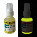 Cerneala uv invizibila yellow pentru securizare si marcaje, universala, flacon 50 ml