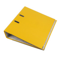 Biblioraft arhivare documente, format a4, cotor 7.5 cm, bordura metalica, diverse culori culoare galben