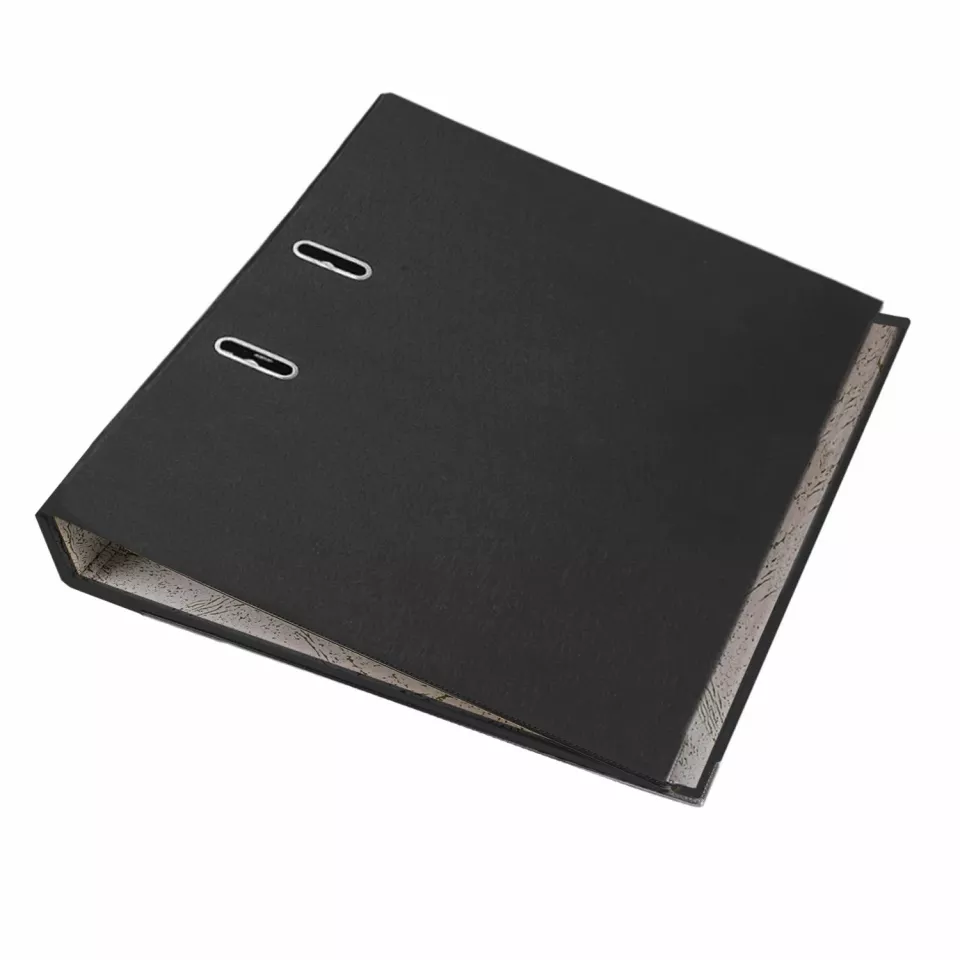 Biblioraft plastifiat, a4, latime cotor 5 cm, bordura metalica, diverse culori culoare negru