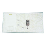 Biblioraft plastifiat, a4, latime cotor 5 cm, bordura metalica, diverse culori culoare gri