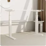 Cadru de birou electric dublu motorizat, inaltime reglabila 64-129 cm, memorare 4 pozitii, lungime 102 - 145 cm