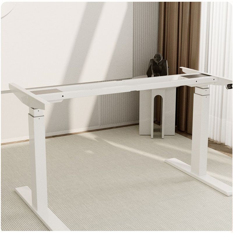 Cadru de birou electric dublu motorizat, inaltime reglabila 64-129 cm, memorare 4 pozitii, lungime 102 - 145 cm