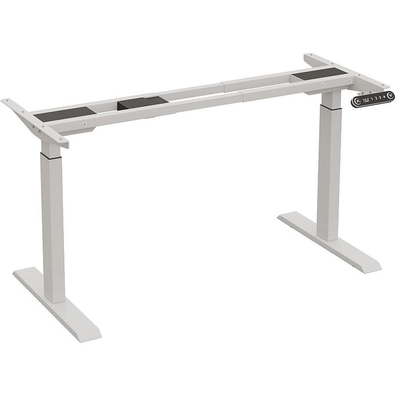 Cadru de birou electric dublu motorizat, inaltime reglabila 64-129 cm, memorare 4 pozitii, lungime 102 - 145 cm