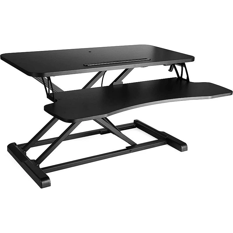 Masa ajustabila de birou sit-stand, lucru in picioare sau sezut, inaltime reglabila 14-51 cm, suport smartphone, cadru forma x