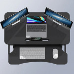 Masa ajustabila de birou sit-stand, lucru in picioare sau sezut, inaltime reglabila 14-51 cm, suport smartphone, cadru forma x
