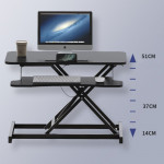 Masa ajustabila de birou sit-stand, lucru in picioare sau sezut, inaltime reglabila 14-51 cm, suport smartphone, cadru forma x