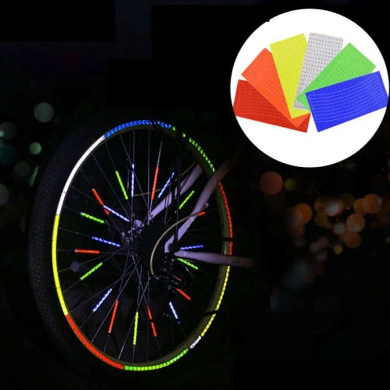 Banda reflectorizanta autoadeziva, pentru biciclete, 20.5x0.8 cm, siguranta si vizibilitate culoare produs galben