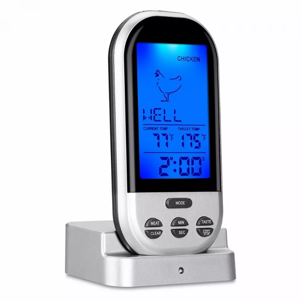 Termometru digital cu sonda, citire instantanee, wireless, ecran lcd