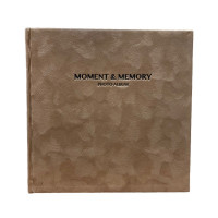 Album foto 10x15 cm, 200 fotografii, coperta catifea, maro deschis, moment & memory