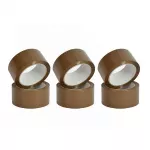 Banda adeziva acrilica, set 6 bucati, 48 mm x 60 m, grosime 45 microni, maro