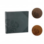 Album foto flower, stocare 200 poze 10x15 cm, coperta flori decorative, diverse culori culoare maro inchis