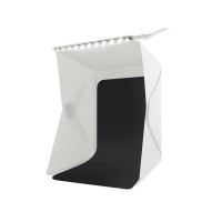 Mini cub foto pliabil, fundal iluminat de 20 led-uri smd, microusb 5v, 22x23 cm