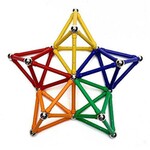 Set constructie magnetic 3d, 350 piese, multicolor, educativ, interactiv, varsta 6+, procart