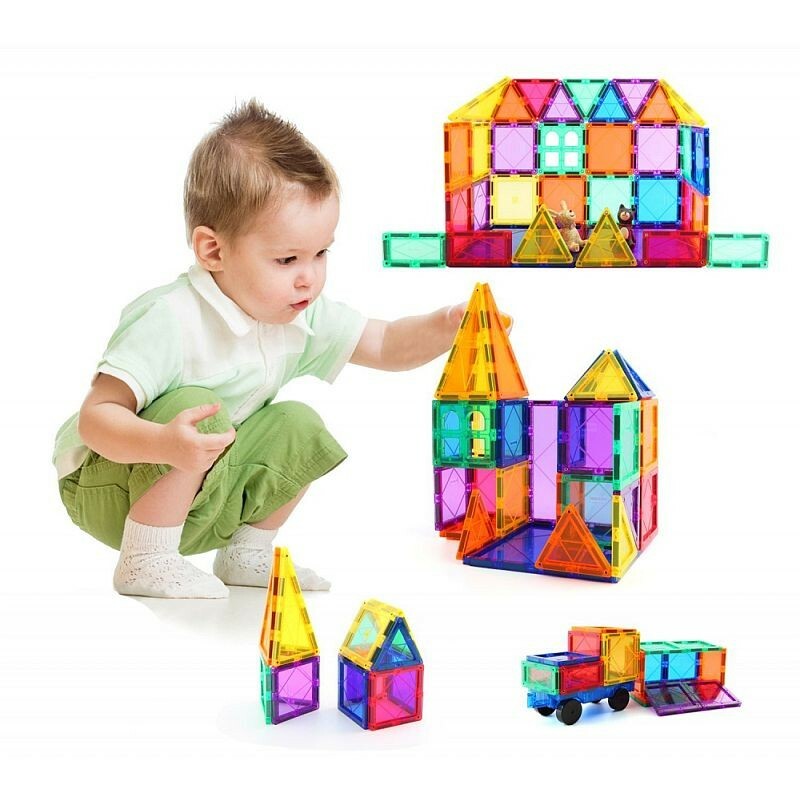 Set constructie magnetic, 106 piese, joc educativ si creativ, varsta 3+, procart