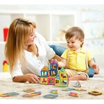 Set constructie magnetic, 106 piese, joc educativ si creativ, varsta 3+, procart