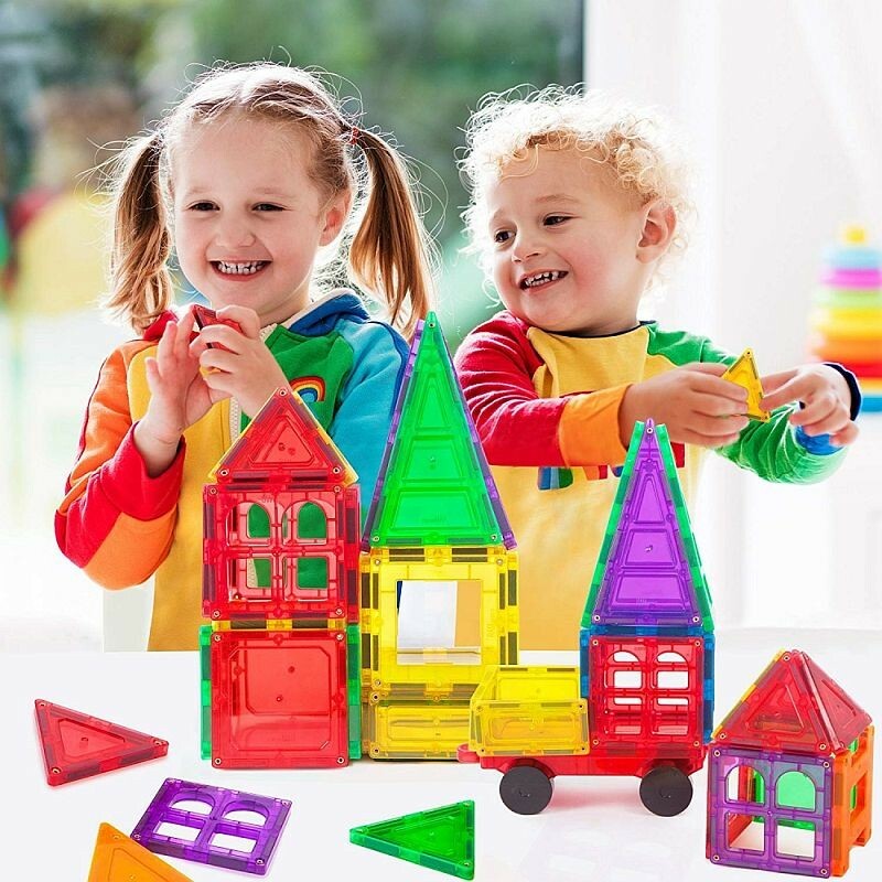 Set constructie magnetic, 106 piese, joc educativ si creativ, varsta 3+, procart