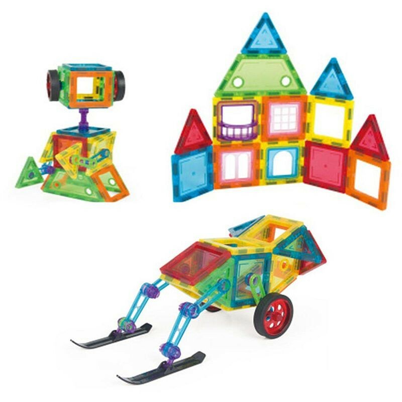 Set constructie magnetic, 106 piese, joc educativ si creativ, varsta 3+, procart