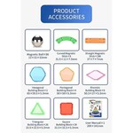 Set constructie magnetic 3d, 350 piese, multicolor, educativ, interactiv, varsta 6+, procart