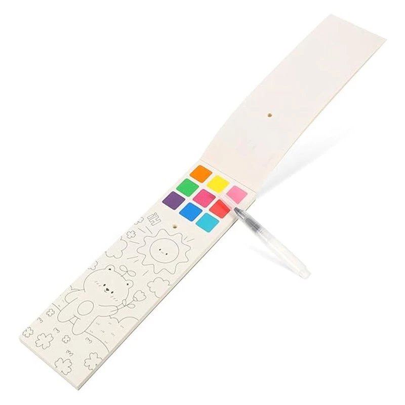Mini carte de colorat cu apa, notite cu ilustratii, pensula pictura, 4 ani+