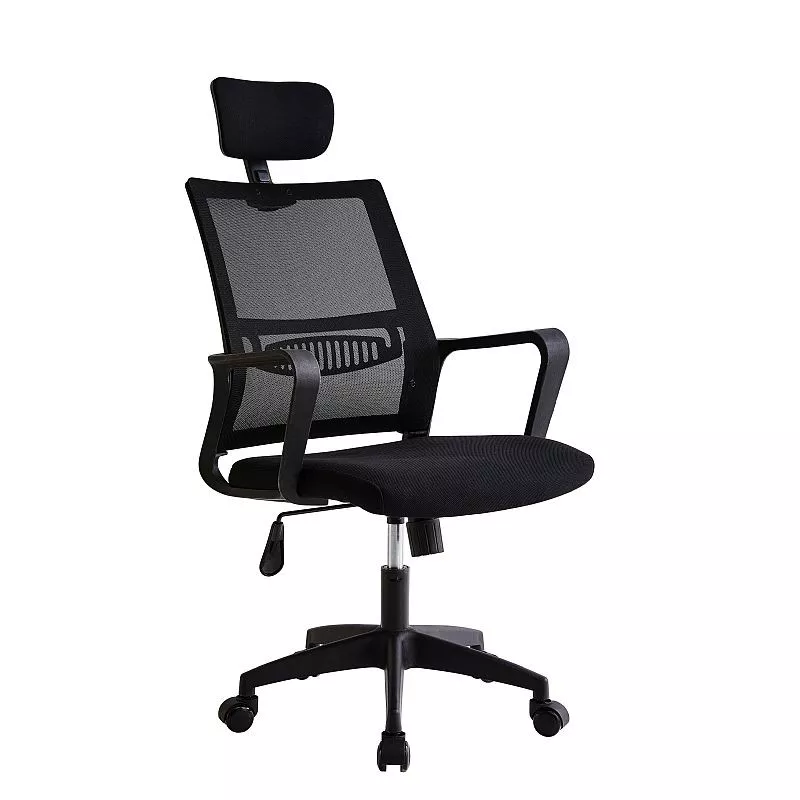 Scaun ergonomic de birou, reglabil in inaltime 108-118 cm, tetiera integrata, mesh si burete