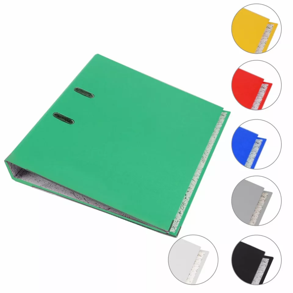 Biblioraft plastifiat, a4, latime cotor 5 cm, bordura metalica, diverse culori culoare negru