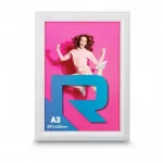 Rama click aluminiu a3, pentru postere sau afise, colturi drepte, gri