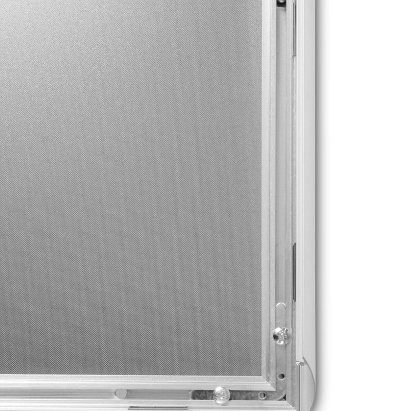 Rama click aluminiu a3, pentru postere sau afise, colturi drepte, gri
