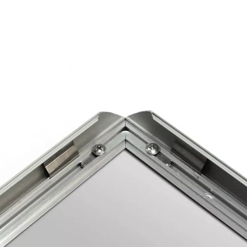 Rama click aluminiu pentru afisare mesaje publicitare, format a2, fixare perete, gri
