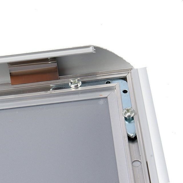 Rama click aluminiu a4, poster frame cu fixare perete, argintie