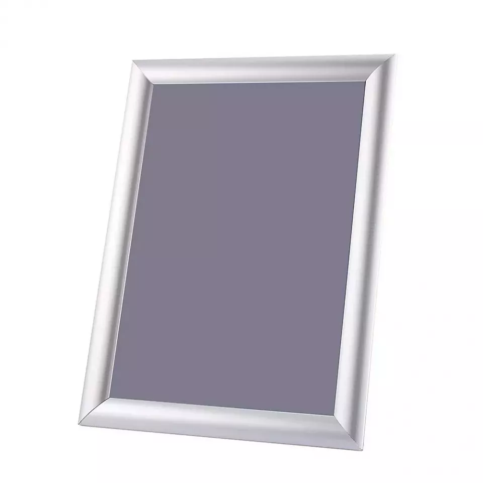 Rama click aluminiu a3, pentru postere sau afise, colturi drepte, gri