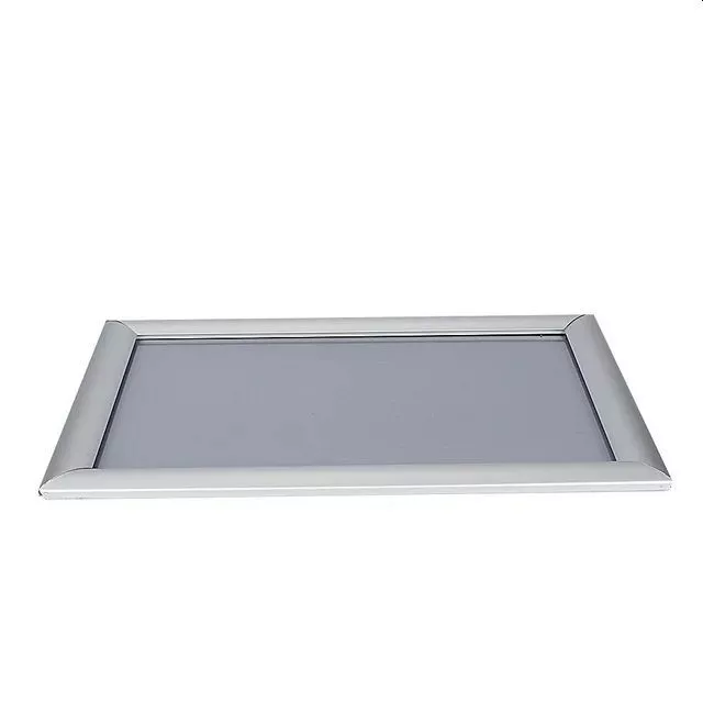Rama click aluminiu a3, pentru postere sau afise, colturi drepte, gri