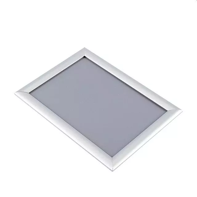 Rama click aluminiu a3, pentru postere sau afise, colturi drepte, gri