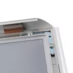 Rama click aluminiu a3, pentru postere sau afise, colturi drepte, gri