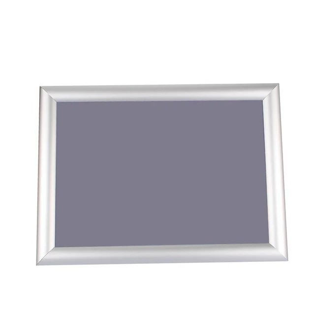 Rama click aluminiu a3, pentru postere sau afise, colturi drepte, gri
