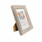 Rama foto freya, de birou sau perete, 10x15 cm, design simplu, cadru lemn gri