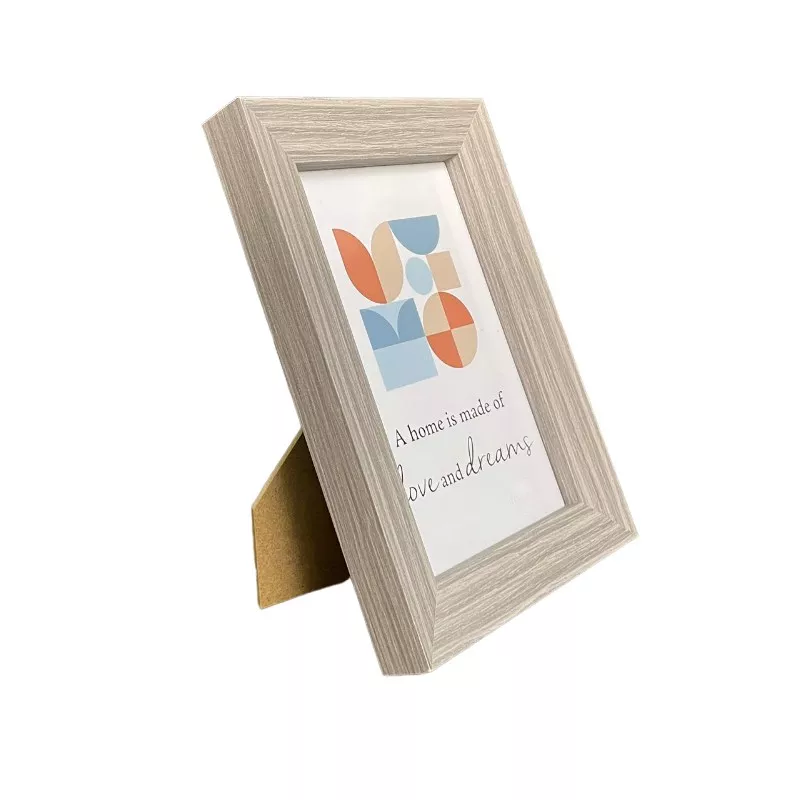 Rama foto freya, de birou sau perete, 10x15 cm, design simplu, cadru lemn gri