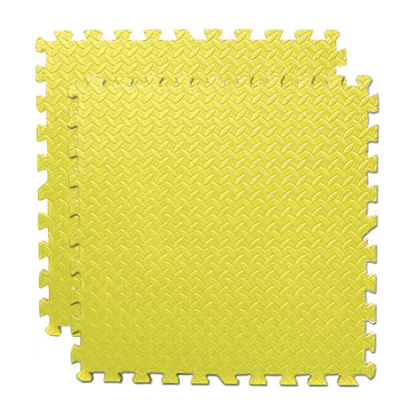 Covor puzzle xl, 60x60 cm, grosime 2 cm, spuma eva, 2 piese culoare galben