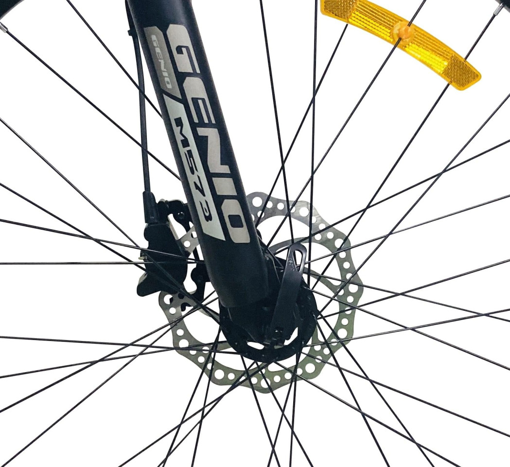 Bicicleta mountain bike 27.5 inch, aluminiu, frane hidraulice, 27 viteze, negru, genio