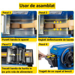 Dispenser manual pentru aplicat banda umectibila, ajustare lungime si latime banda, rezervor apa, perie umezire