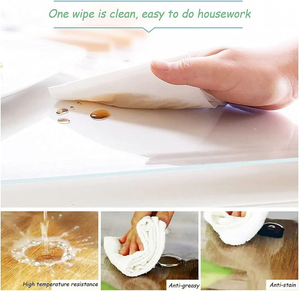Protectie pvc pentru mobilier, transparenta, 1.2x1 metru, grosime 0.5 mm
