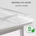 Protectie pvc pentru mobilier, transparenta, 1.2x1 metru, grosime 0.5 mm