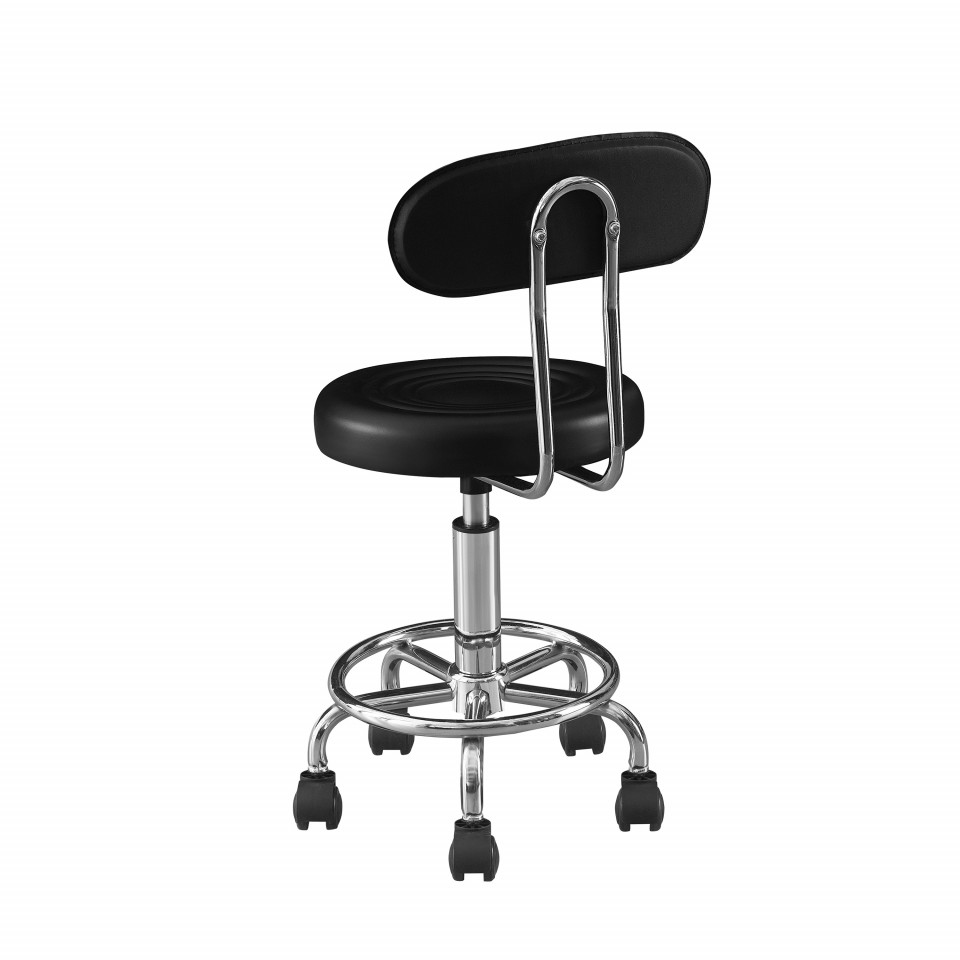 Set 2 scaune ergonomice fara manere, inaltime reglabila, baza cromata, polipropilena