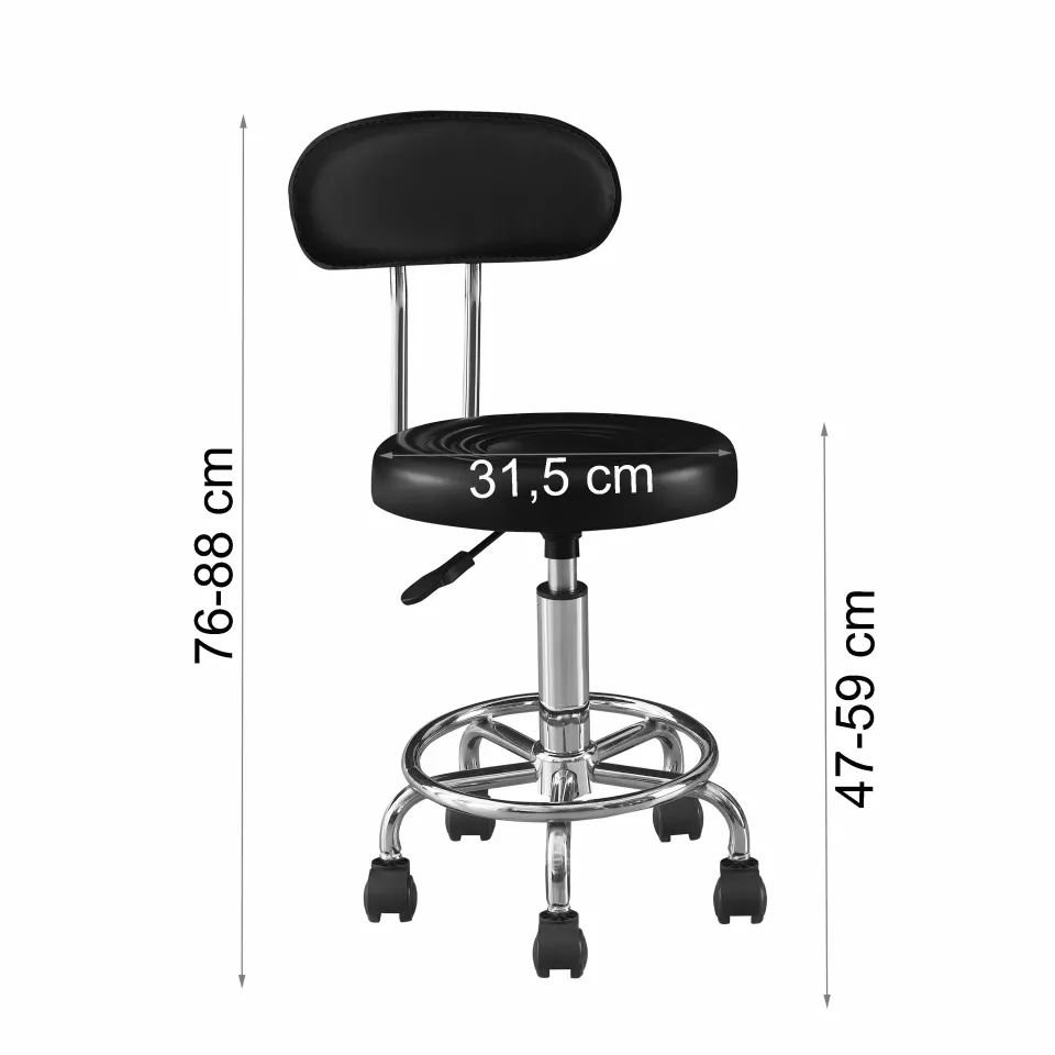 Set 2 scaune ergonomice fara manere, inaltime reglabila, baza cromata, polipropilena